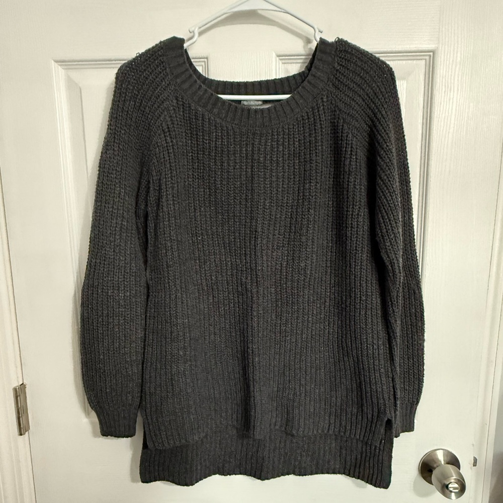 Charlotte Russe Charcoal Crew Neck Sweater